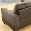 Star Home Living Corp Chris Microfiber Fabric Right Facing Sectional in Espresso