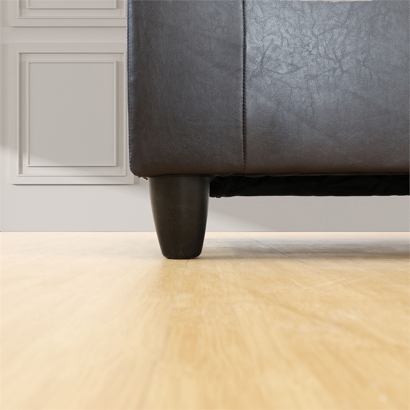 Star Home Living Corp Chris Microfiber Fabric Right Facing Sectional in Espresso