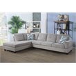 Star Home Living Corp Ben Fabric Left Sectional Sofa in Elephant Gray