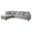 Star Home Living Corp Ben Fabric Left Sectional Sofa in Elephant Gray