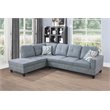 Star Home Living Corp Ben Lint Fabric Left Sectional Sofa in Flint Gray