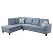 Star Home Living Corp Ben Lint Fabric Left Sectional Sofa in Flint Gray