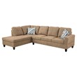 Star Home Living Corp Ben Lint Fabric Left Sectional Sofa in Latte