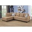 Star Home Living Corp Ben Lint Fabric Left Sectional Sofa in Latte