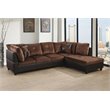 Star Home Living Corp Chris Fabric Right Facing Sectional in Chocolate