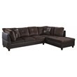 Star Home Living Corp Chris Fabric Right Facing Sectional in Chocolate