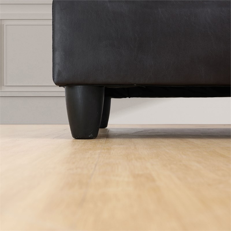 Star Home Living Corp Lisa Fabric Right Facing Sectional in Mightnight Blue