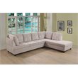 Star Home Living Corp Lisa Corduroy Fabric Right Facing Sectional in Gray