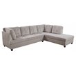 Star Home Living Corp Lisa Corduroy Fabric Right Facing Sectional in Gray