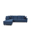 Star Home Living Corp Tracy Fabric Left Facing Sectional in Deep Ocean Blue