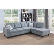 Star Home Living Corp Harry Lint Fabric Right Sectional Sofa in Flint Gray