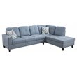 Star Home Living Corp Harry Lint Fabric Right Sectional Sofa in Flint Gray
