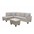Star Home Living 3PC Left-Facing Sectional Sofa with Ottoman