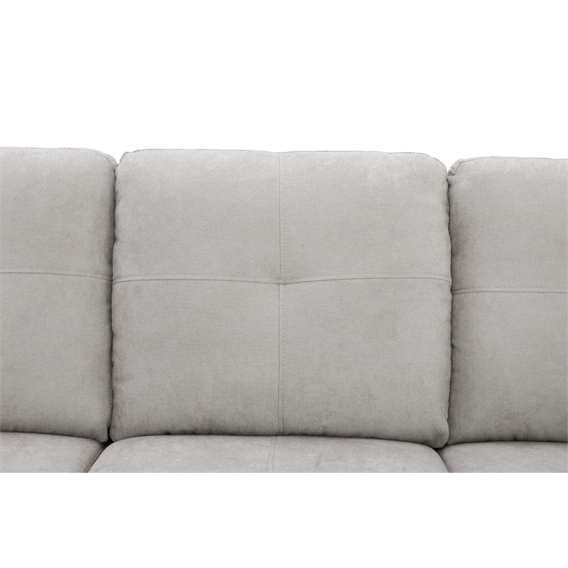 Star Home Living 3PC Flannelette Right Facing Sectional Sofa with Ottoman