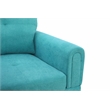 Star Home Living 3PC Flannelette Sectional Sofa with Ottoman (Sea Green)