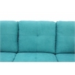 Star Home Living 3PC Flannelette Sectional Sofa with Ottoman (Sea Green)