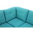 Star Home Living 3PC Flannelette Sectional Sofa with Ottoman (Sea Green)
