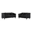 FUOROLA Mirando 2 Piece Living Room Set  Black