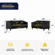 FUOROLA Mirando 2 Piece Living Room Set  Black