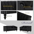 FUOROLA Mirando 2 Piece Living Room Set  Black