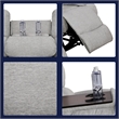 Star Home Living Corp Nikki 2-Piece Modern Microfiber Recliner Sofa Set in White