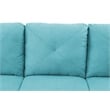 Starhome L Shaped Green Couch with Storage Ottoman(Pillows Included) Microfiber
