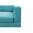 Starhome L Shaped Green Couch with Storage Ottoman(Pillows Included) Microfiber