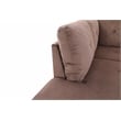 Starhome L Shaped Brown Couch with Ottoman(Pillows Included) Microfiber