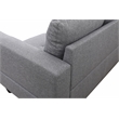 Starhome L Shaped Gray Couch with Ottoman(Pillows Included) Microfiber