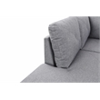 Starhome L Shaped Gray Couch with Ottoman(Pillows Included) Microfiber