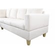 Starhome L Shaped White Couch with Ottoman(Pillows Included) Microfiber