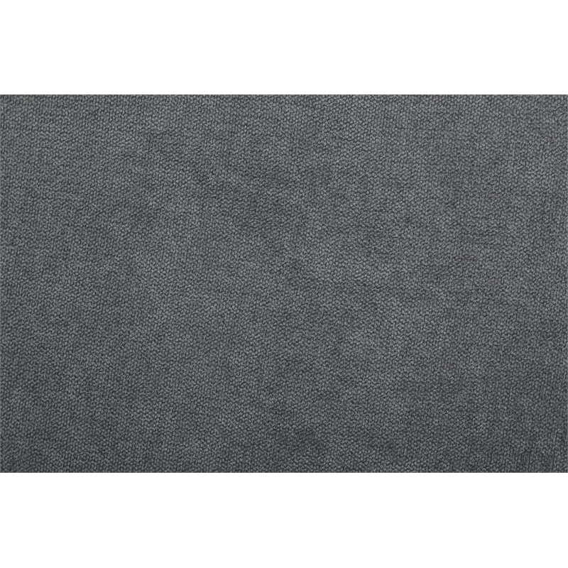 Starhome L Shaped Dark Gray Couch with Ottoman(Pillows Included) Microfiber