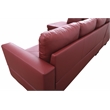 Starhome L Shaped Red Couch with Storage Ottoman(Pillows Included) Microfiber