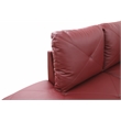 Starhome L Shaped Red Couch with Storage Ottoman(Pillows Included) Microfiber