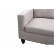 Starhome L Shaped Gray Couch with Storage Ottoman(Pillows Included) Microfiber