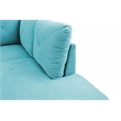 Starhome L Shaped Green Couch with Storage Ottoman(Pillows Included) Microfiber