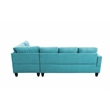 Starhome L Shaped Green Couch with Storage Ottoman(Pillows Included) Microfiber