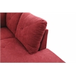 Starhome L Shaped Red Couch with Storage Ottoman(Pillows Included) Microfiber