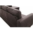 Starhome L Shaped Chocolate Couch with Ottoman(Pillows Included) Microfiber