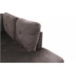 Starhome L Shaped Chocolate Couch with Ottoman(Pillows Included) Microfiber