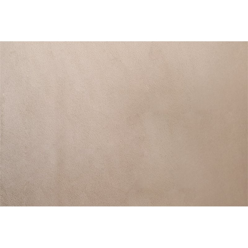 Starhome L Shaped Beige Couch with Ottoman(Pillows Included) Microfiber