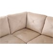Starhome L Shaped Beige Couch with Ottoman(Pillows Included) Microfiber