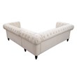 StarHome 2 Piece Microfiber Living Room sofa Set In White