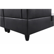 Starhome L Shaped Black Faux Leather 2-Piece Couch Living Room Sofa Set