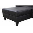Starhome L Shaped Black Faux Leather 2-Piece Couch Living Room Sofa Set