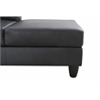 Starhome L Shaped Black Faux Leather 2-Piece Couch Living Room Sofa Set