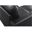 Starhome L Shaped Black Faux Leather 2-Piece Couch Living Room Sofa Set