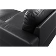 Starhome L Shaped Black Faux Leather 2-Piece Couch Living Room Sofa Set