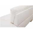 Starhome L Shaped White Faux Leather 2-Piece Couch Living Room Sofa Set