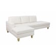 Starhome L Shaped White Faux Leather 2-Piece Couch Living Room Sofa Set
